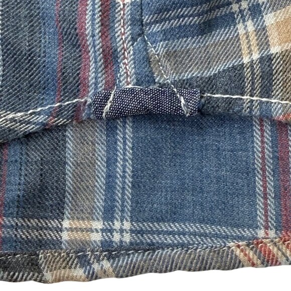 Gap Button Front Long Sleeve Shirt NEW Blue Plaid Mens Medium - Picture 9 of 11